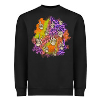 Black halloween patch Heavyweight Sweatshirt - BundleAndBundleShop