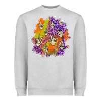 Heather Grey halloween patch Heavyweight Sweatshirt - BundleAndBundleShop