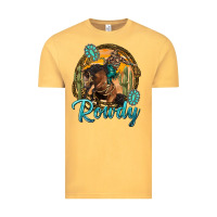 Vintage Mustard western rowdy Vintage Tee - NancyCooperArtShop
