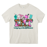Cream emt emergency medical technician Heavy Core Tee - AdoDesignShop