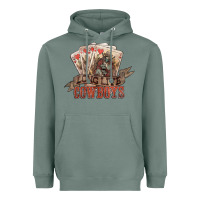 Sage Long live cowboys cards Heavyweight Hoodie - HowdyJamesFarm