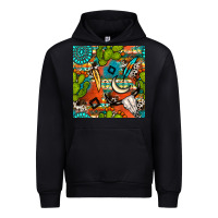 Black western cactus aztec seamless pattern Urban Hoodie - BundleAndBundleShop