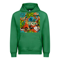 Emerald western cactus aztec seamless pattern Urban Hoodie - BundleAndBundleShop