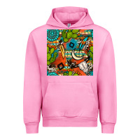 Fuchsia Pink western cactus aztec seamless pattern Urban Hoodie - BundleAndBundleShop
