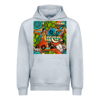 Heather Grey western cactus aztec seamless pattern Urban Hoodie - BundleAndBundleShop