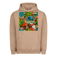 Pigment Burro western cactus aztec seamless pattern Urban Hoodie - BundleAndBundleShop