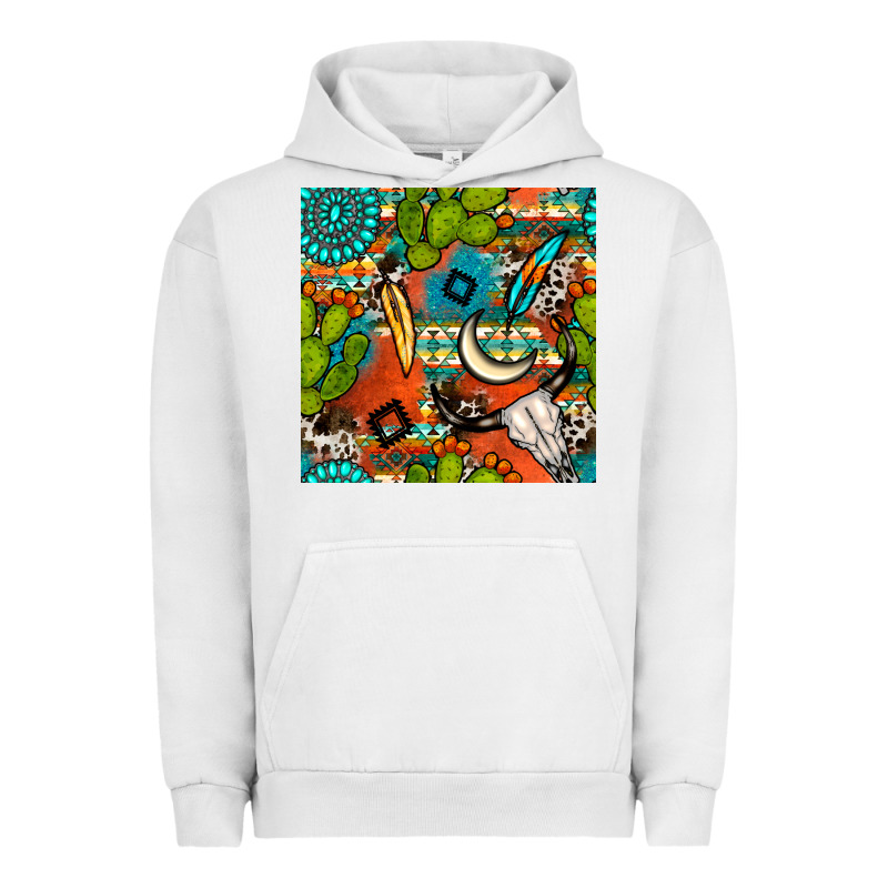 Western Cactus Aztec Seamless Pattern Urban Hoodie by BundleAndBundleShop | Teevron