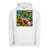 Pigment Lunar Rock western cactus aztec seamless pattern Urban Hoodie - BundleAndBundleShop