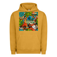 Pigment Peanut Butter western cactus aztec seamless pattern Urban Hoodie - BundleAndBundleShop
