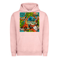 Pigment Salmon western cactus aztec seamless pattern Urban Hoodie - BundleAndBundleShop