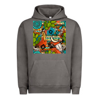 Pigment Tornado western cactus aztec seamless pattern Urban Hoodie - BundleAndBundleShop