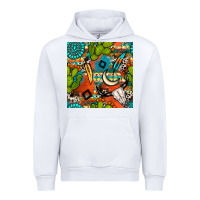 White western cactus aztec seamless pattern Urban Hoodie - BundleAndBundleShop