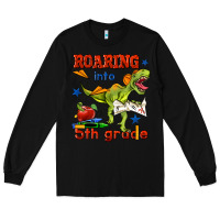 Black roaring into 5th grade Long Sleeve Tee - BundleAndBundleShop