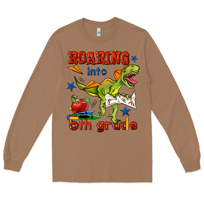 Roaring Into 5th Grade Long Sleeve Tee by BundleAndBundleShop | Teevron