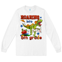 White roaring into 5th grade Long Sleeve Tee - BundleAndBundleShop