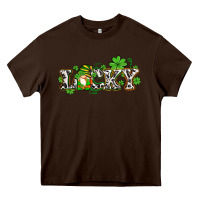 Lucky With Gnome And  Shamrocks Heavy Core Tee | Teevron