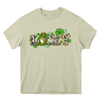 Mossy lucky with gnome and  shamrocks Heavy Core Tee - AdoDesignShop
