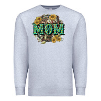 Heather Grey Aztec Mom Mother's Day Premium Sweatshirt - CowGirlArtShop