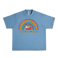Pebble Blue back to school rainbow teach love inspire Urban Heavy Tee - AdoDesignShop