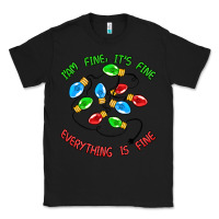 Black i'm fine it's fine everything is fine Classic Tee - MaliasSmallBusiness