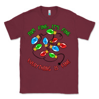 Burgundy i'm fine it's fine everything is fine Classic Tee - MaliasSmallBusiness