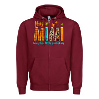 Burgundy This mimi loves her little pumpkins Zipper Hoodie - texasbilliewilder