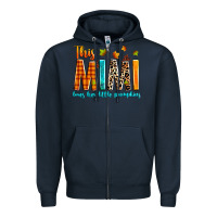 Navy This mimi loves her little pumpkins Zipper Hoodie - texasbilliewilder