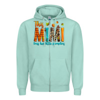 Seafoam This mimi loves her little pumpkins Zipper Hoodie - texasbilliewilder