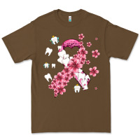 Cacao teeth and flower cancer ribbon Premium Tee - AdoDesignShop