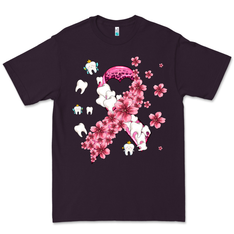Teeth And Flower Cancer Ribbon Premium Tee by AdoDesignShop | Teevron
