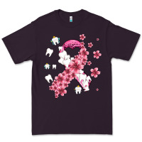 Plum teeth and flower cancer ribbon Premium Tee - AdoDesignShop