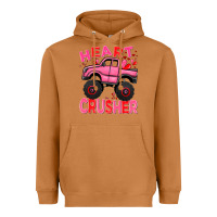 Meerkat Heart crusher pink monster truck Valentine's Day Heavyweight Hoodie - HowdyJamesFarm