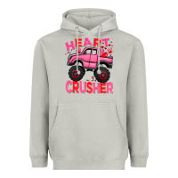Moon Dust Heart crusher pink monster truck Valentine's Day Heavyweight Hoodie - HowdyJamesFarm