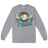Heather Grey mom squad Long Sleeve Tee - BundleAndBundleShop
