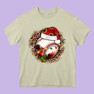 Christmas Baseball Heavy Core Tee Designed By Jahusdesignshop