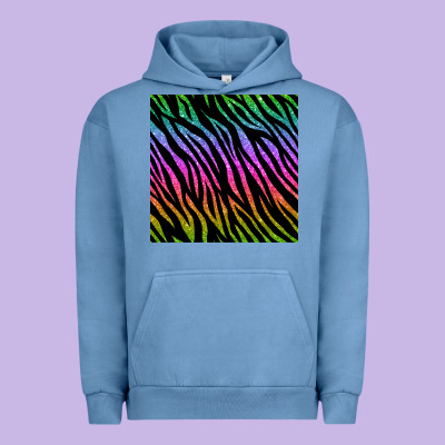 Zebra Glitter Seamless Pattern Urban Hoodie Designed By Bundleandbundleshop
