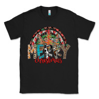 Black Merry Christmas Classic Tee - CowhideDigitalArt