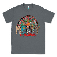 Charcoal Heather Merry Christmas Classic Tee - CowhideDigitalArt