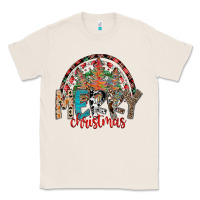 Natural Merry Christmas Classic Tee - CowhideDigitalArt