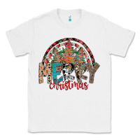 White Merry Christmas Classic Tee - CowhideDigitalArt