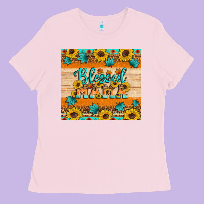 Blessed Mama Ladies Tee Designed By Artiststas