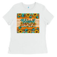 White Blessed mama Ladies Tee - Artiststas