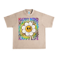 French Oak happy mind happy life Urban Heavy Tee - NancyCooperArtShop