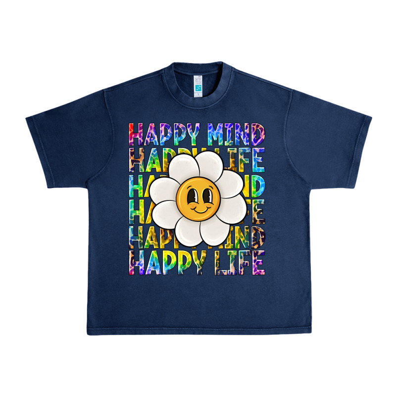Happy Mind Happy Life Urban Heavy Tee by NancyCooperArtShop | Teevron