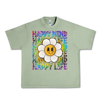 Oil Green happy mind happy life Urban Heavy Tee - NancyCooperArtShop