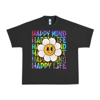 Pigment Black happy mind happy life Urban Heavy Tee - NancyCooperArtShop