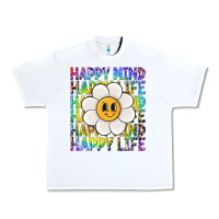 White happy mind happy life Urban Heavy Tee - NancyCooperArtShop