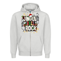 Dove Grey Jingle bell rock Zipper Hoodie - NancyCooperArtShop