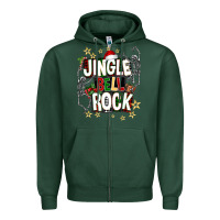Sports Green Jingle bell rock Zipper Hoodie - NancyCooperArtShop