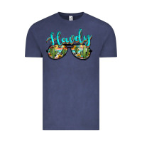 Vintage Denim western howdy police sunglasses Vintage Tee - NancyCooperArtShop